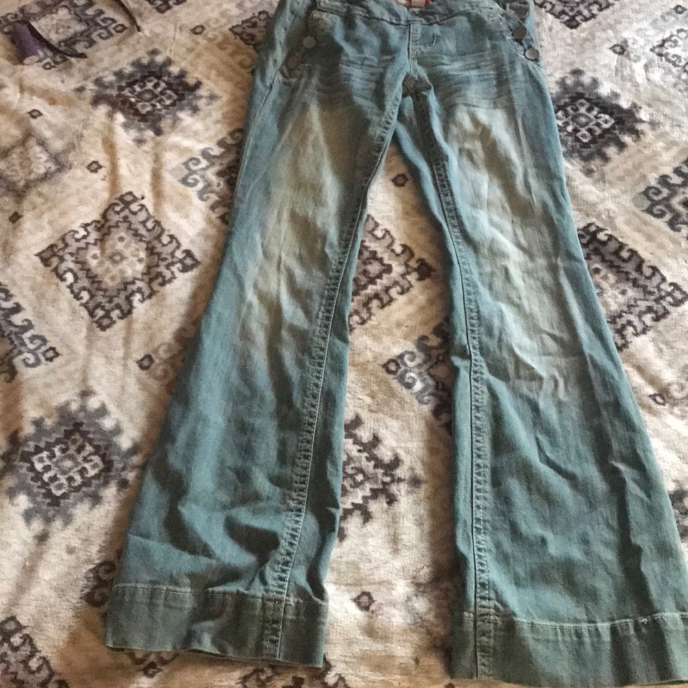 Blue boot cut jeans